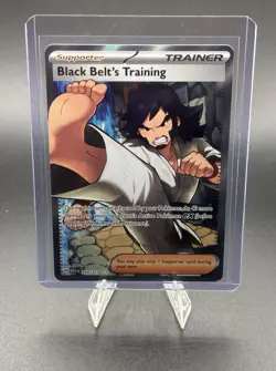 Black Belt's Training 255/217 Full Art Holo Supporter Acending Heros Pokemon TCG - Image 1