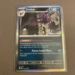 Pokemon Chaos Rising Crobat Pre-Release Stamped Promo - Image 1