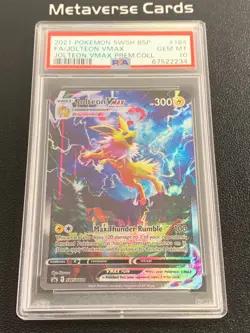 2021 Pokemon SWSH Jolteon VMAX #SWSH184 Black Star Promo PSA 10 - Image 1