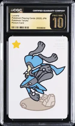 2025 POKEMON PLAYING CARDS JPN POKEMONTARUKA LUCARIO CGC 10 PRISTINE - Image 1