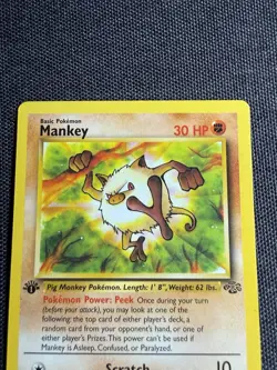 Mankey Jungle Common 1st Edition 55/64 Pokemon 1999 - Image 5