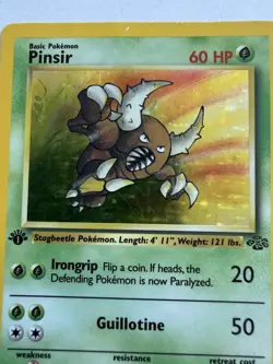 Pokemon WOTC Pinsir 1st Edition #9/64 2000 Jungle Holo Rare MP - Image 5
