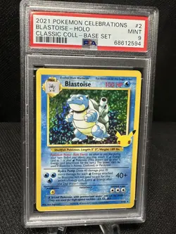 2021 Pokemon Celebrations Blastoise Holo #2 Classic - PSA 9 MINT - Image 1