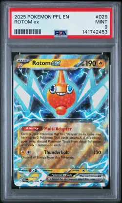 2025 POKEMON PFL EN-PHANTASMAL FLAMES #029 ROTOM EX PSA 9 - Image 1