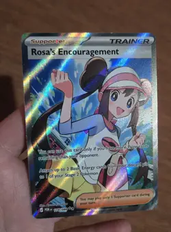 Rosa's Encouragement Pokemon Trainer Ultra Rare Full Art 114/088 POR NM - Image 2