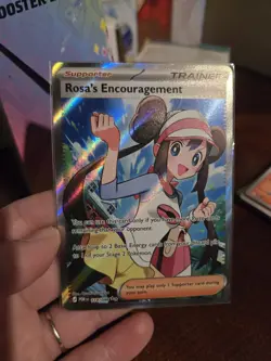 Rosa's Encouragement Pokemon Trainer Ultra Rare Full Art 114/088 POR NM - Image 5