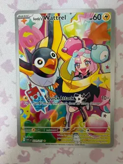 Iono's Wattrel 231/217 Illustration Rare Ascended Heroes Pokemon Near Mint - Image 1