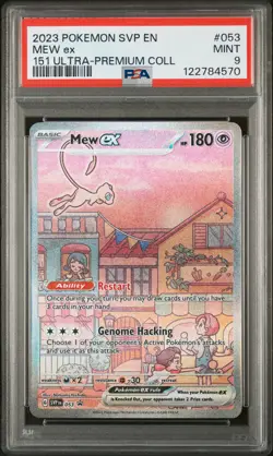 2023 POKEMON SVP EN-SV BLACK STAR PROMO #053 MEW EX PSA 9 - Image 1