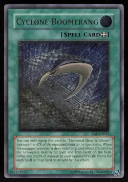 Cyclone Boomerang (UTR) SOI-EN042 SOI Ultimate Rare NA ENHANCED Yu-Gi-Oh - Image 1