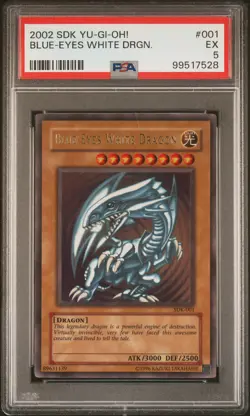 Blue Eyes White Dragon SDK-001 Ultra Rare HEAVY FOIL BLEED Yugioh PSA 5 *528 - Image 1