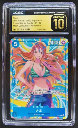 2025 ONE PIECE JP NAMI PROMO MEET UP EVENT P-112 CGC 10 PRISTINE RC7 - Image 1