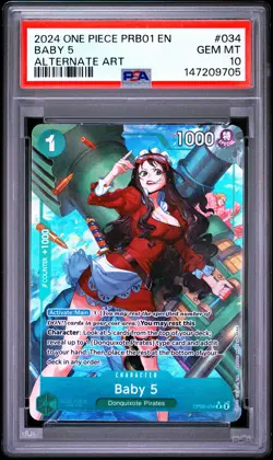 2024 ONE PIECE PRB01-PREMIUM BOOSTER -ONE PIECE CARD THE BEST- BABY 5 PSA 10 - Image 1