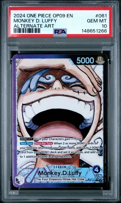 2024 ONE PIECE OP09-EMPERORS IN THE NEW WORLD ART ART MONKEY D. LUFFY PSA 10 - Image 1