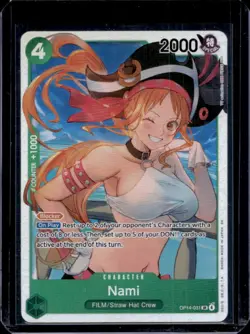 2026 One Piece Azure Sea's Seven Nami Super Rare #OP14-031 - Image 1