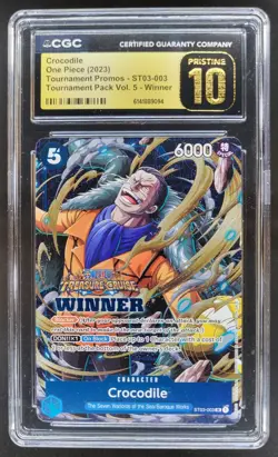 2023 ONE PIECE CROCODILE PROMO ST03-003 CGC 10 PRISTINE D PT - Image 1