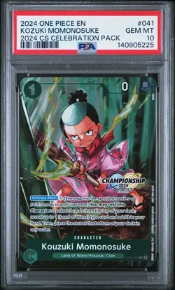 2024 ONE PIECE CHAMPIONSHIP 2024 CELEBRATION PACK #041 KOZUKI MOMONOSUKE PSA 10 - Image 1