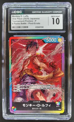 2024 ONE PIECE JP MONKEY D. LUFFY PROMO POST-ERRATA CGC 10 RC7 - Image 1