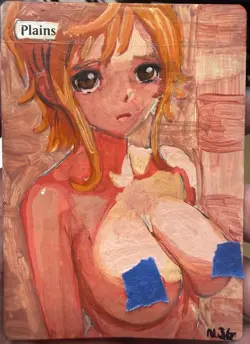MTG Anime Hand Painted Altered Art - One Piece Nami - Image 1