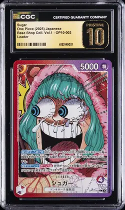 2025 ONE PIECE JAPANESE BASE SHOP COLL. VOL.1, LEADER SUGAR CGC 10 PRISTINE - Image 1