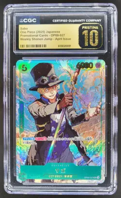 2025 ONE PIECE JP SABO PROMO OP09-027 CGC 10 PRISTINE D PT - Image 1