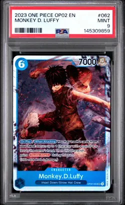 2023 ONE PIECE OP02-PARAMOUNT WAR #062 MONKEY D. LUFFY PSA 9 - Image 1