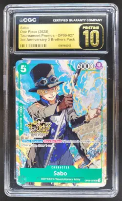 2025 ONE PIECE SABO PROMO 3RD ANNIV OP09-027 CGC 10 PRISTINE D PT - Image 1