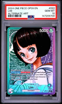 2024 ONE PIECE OP09-EMPERORS IN THE NEW WORLD ALTERNATE ART #022 LIM PSA 10 - Image 1