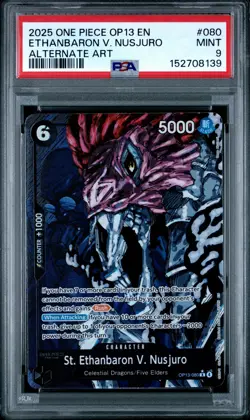 2025 ONE PIECE OP13-CARRYING ON HIS WILL #080 ST. ETHANBARON V. NUSJURO PSA 9 - Image 1
