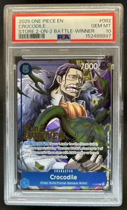 2025 One Piece Store 2-On-2 Battle Winner Crocodile #P-082 PSA 10 GEM MINT - Image 1