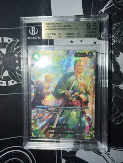 Roronoa Zoro One Piece PRB02-006 SP The Azure Sea OP14 BGS 9.5 Bubble - Image 2