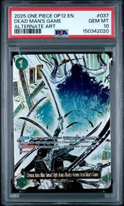 2025 ONE PIECE AURA NINE-SWORD STYLE ASURA BLADES DRAWN DEAD MAN'S GAME PSA 10 - Image 1