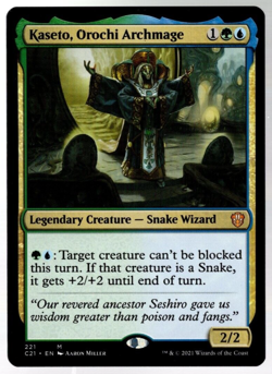 Kaseto, Orochi Archmage 221 Non Foil Rare Commander 2021 MTG Near Mint - Image 1