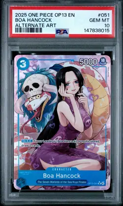 2025 ONE PIECE OP13-CARRYING ON HIS WILL ALTERNATE ART #051 BOA HANCOCK PSA 10 - Image 1