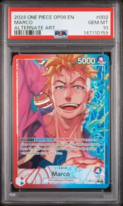 2024 ONE PIECE OP08-TWO LEGENDS ALTERNATE ART #002 MARCO PSA 10 - Image 1