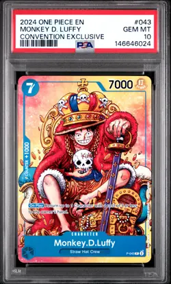 2024 ONE PIECE PROMOS CONVENTION EXCLUSIVE #043 MONKEY D. LUFFY PSA 10 - Image 1
