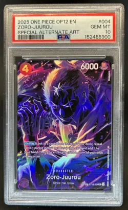 2025 One Piece Legacy of the Master Zoro-Juurou Special Alt Art #ST18-004 PSA 10 - Image 1