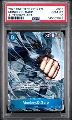 2025 ONE PIECE OP12-LEGACY OF THE MASTER ALTERNATE ART MONKEY D. GARP PSA 10 - Image 1