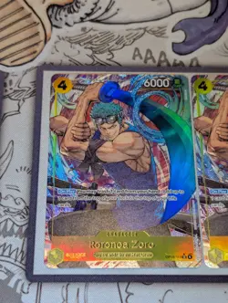 x4 Roronoa Zoro OP15-113 Alternate Art SR Playset NM One Piece TCG Adventure - Image 2