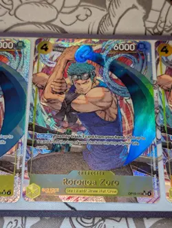 x4 Roronoa Zoro OP15-113 Alternate Art SR Playset NM One Piece TCG Adventure - Image 4
