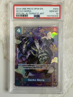 PSA Gem Mint 10 Gecko Moria (SP) - One Piece Two Legends (OP08) - Image 1
