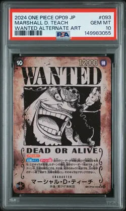 2024 ONE PIECE JAPANESE OP09-EMPERORS IN THE NEW WORLD MARSHALL D. TEACH PSA 10 - Image 1