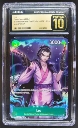 2024 ONE PIECE IZO BANDAI GAMES FEST OP01-033 CGC 10 PRISTINE RC7 - Image 1