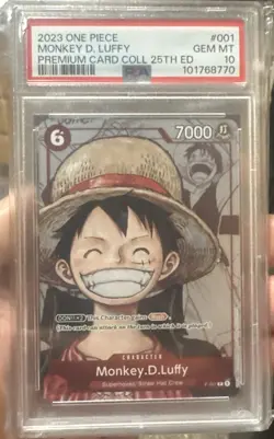 Namco One Piece CCG Promotion Monkey D. Luffy P-001 Promo Foil PSA 10 2023 - Image 1