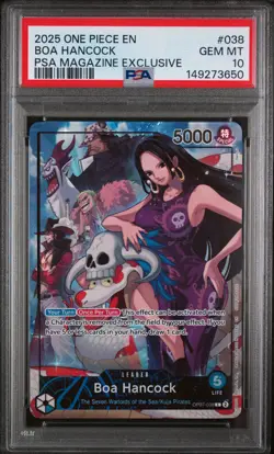 2025 ONE PIECE PROMOS PSA MAGAZINE EXCLUSIVE #038 BOA HANCOCK PSA 10 - Image 1