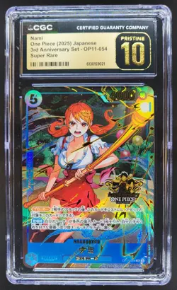 2025 ONE PIECE JP NAMI SUPER RARE OP11-054 CGC 10 PRISTINE D PT - Image 1