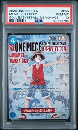 2026 ONE PIECE PROMOS #055 MONKEY D. LUFFY PSA 10 - Image 1