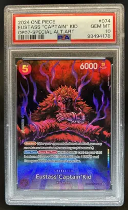 2024 One Piece 500 Years Eustass"Captain"Kid Special Alt Art #OP05-074 PSA 10 - Image 1