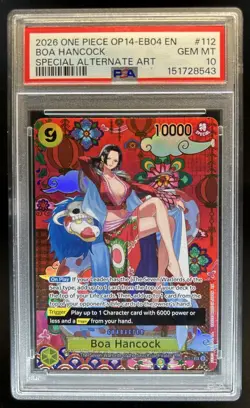 2026 One Piece Boa Hancock Super Rare Special Alt Art #OP14-112 PSA 10 GEM MINT - Image 1