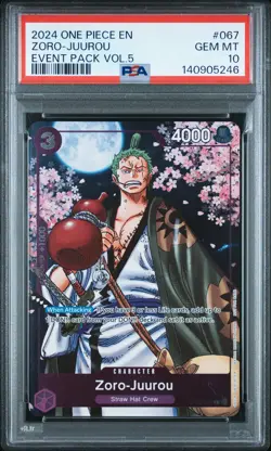 2024 ONE PIECE EVENT PACK VOL.5 #067 ZORO-JUUROU PSA 10 - Image 1