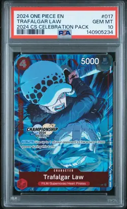 2024 ONE PIECE CHAMPIONSHIP 2024 CELEBRATION PACK #017 TRAFALGAR LAW PSA 10 - Image 1